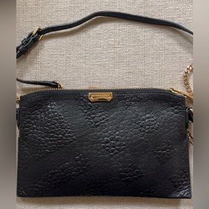 Burberry Peyton croc embossed crossbody